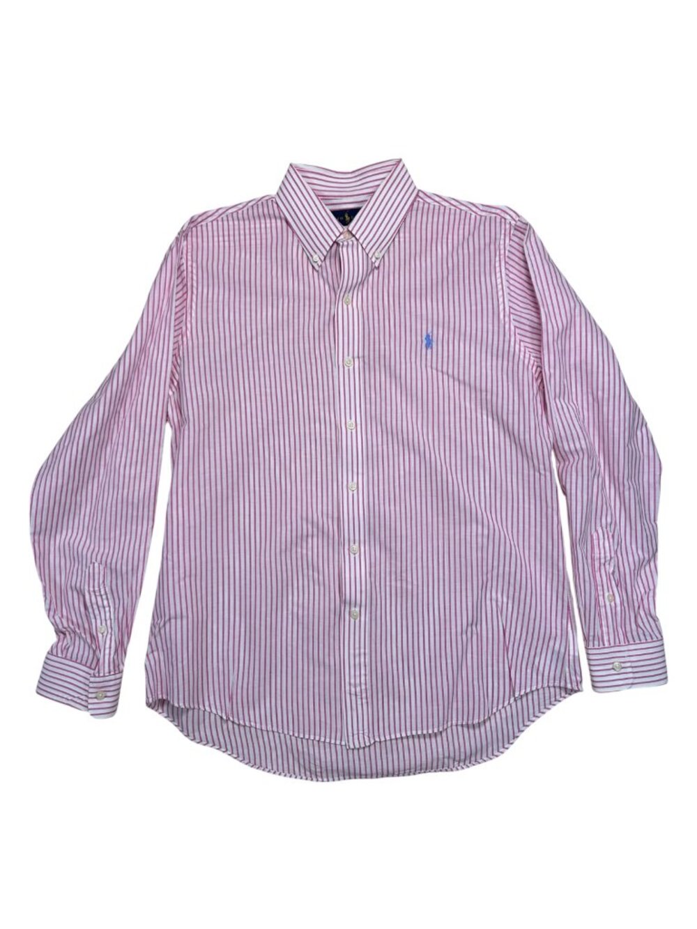 Ralph Lauren Striped Long Sleeve Pink White Large Men Preppy